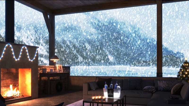Cozy Terrace To Watch The Snow Fall