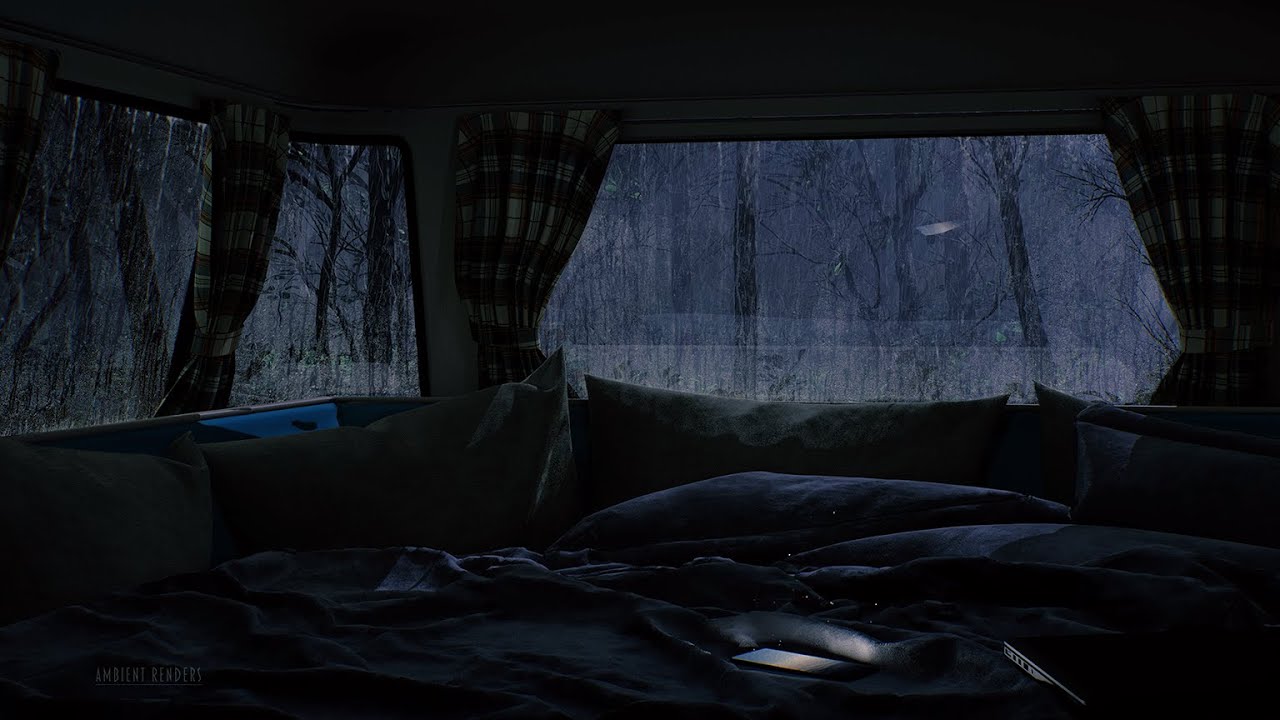 image 0 Spend A Rainy Night In A T1 Campervan : Car Camping : Rain On Window Sounds For Sleping