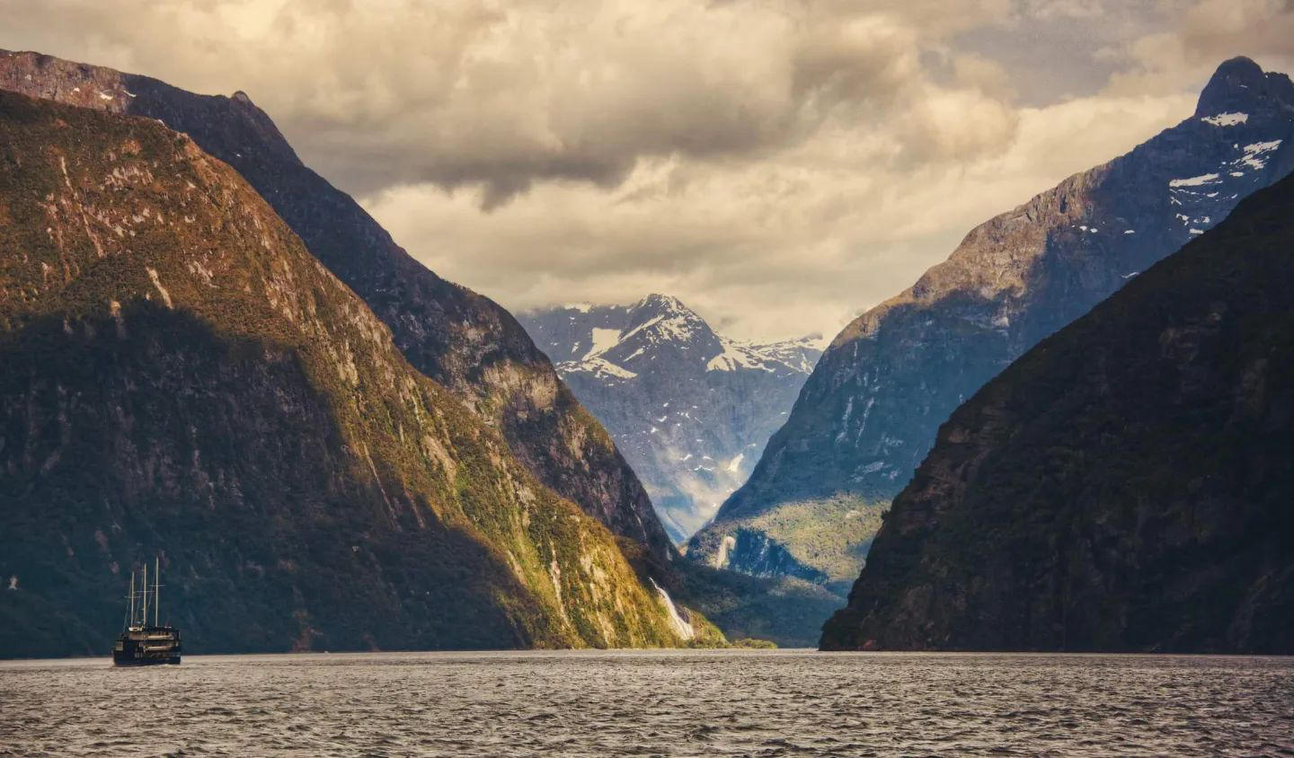 This is the entrance to Milford Sound